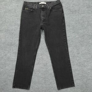 Lee Jeans Mens 34x33 Black Regular Fit Straight Leg Denim Classic Tag 38x34